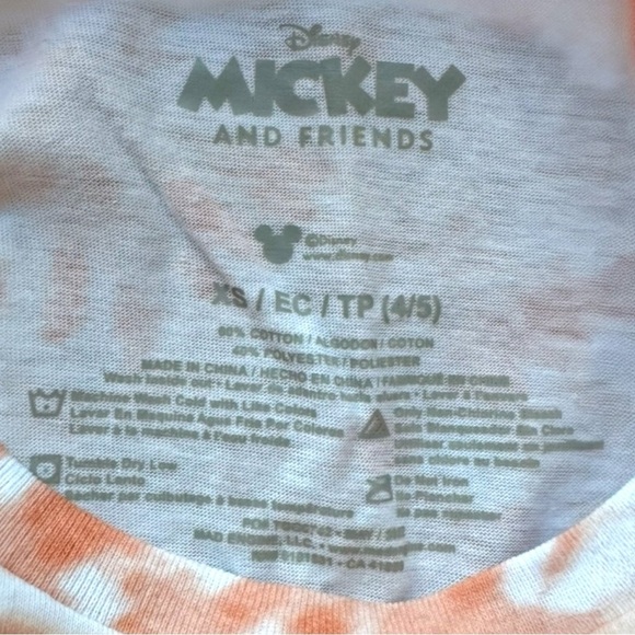 DISNEY Mickey and Friends “Happy Haunting” Cropped Tie-Dye T-Shirt - XS - NWT - Picture 5 of 8